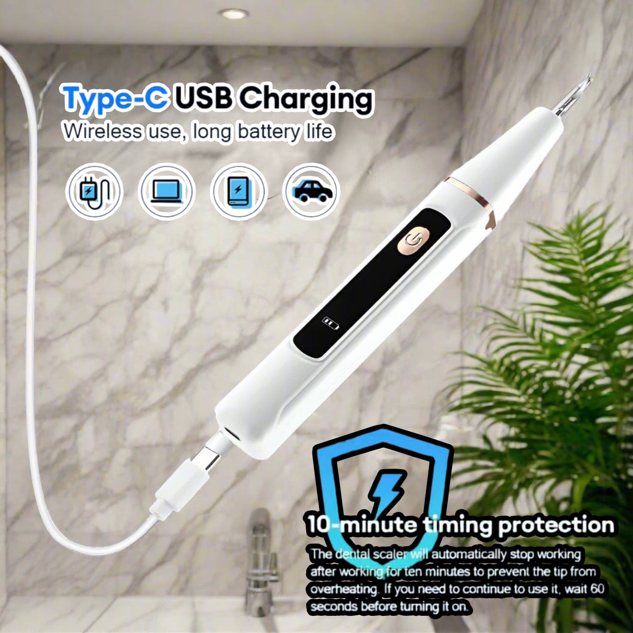 Ultimate Ultrasonic Dental Scaler - Electric Sonic Teeth Cleaner for Plaque, Tartar, and Stain Removal